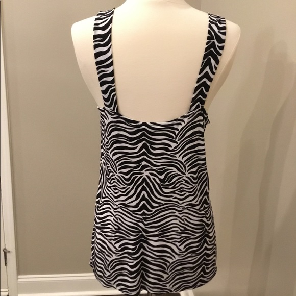 WHBM Black and White Striped Tank - Picture 3 of 14